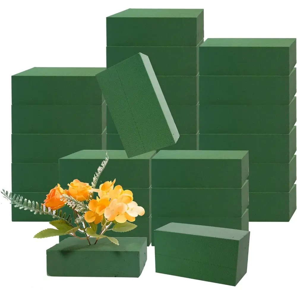 36 Packs Floral Foam Blocks Wet & Dry for Flower Arranging,5.5 x 3.1 x 1.8 Inches Floral Styrofoam Blocks Kit for Fresh and Artificial Flowers, Wedding and Home Decor Decorative Fruit Plants Ornaments