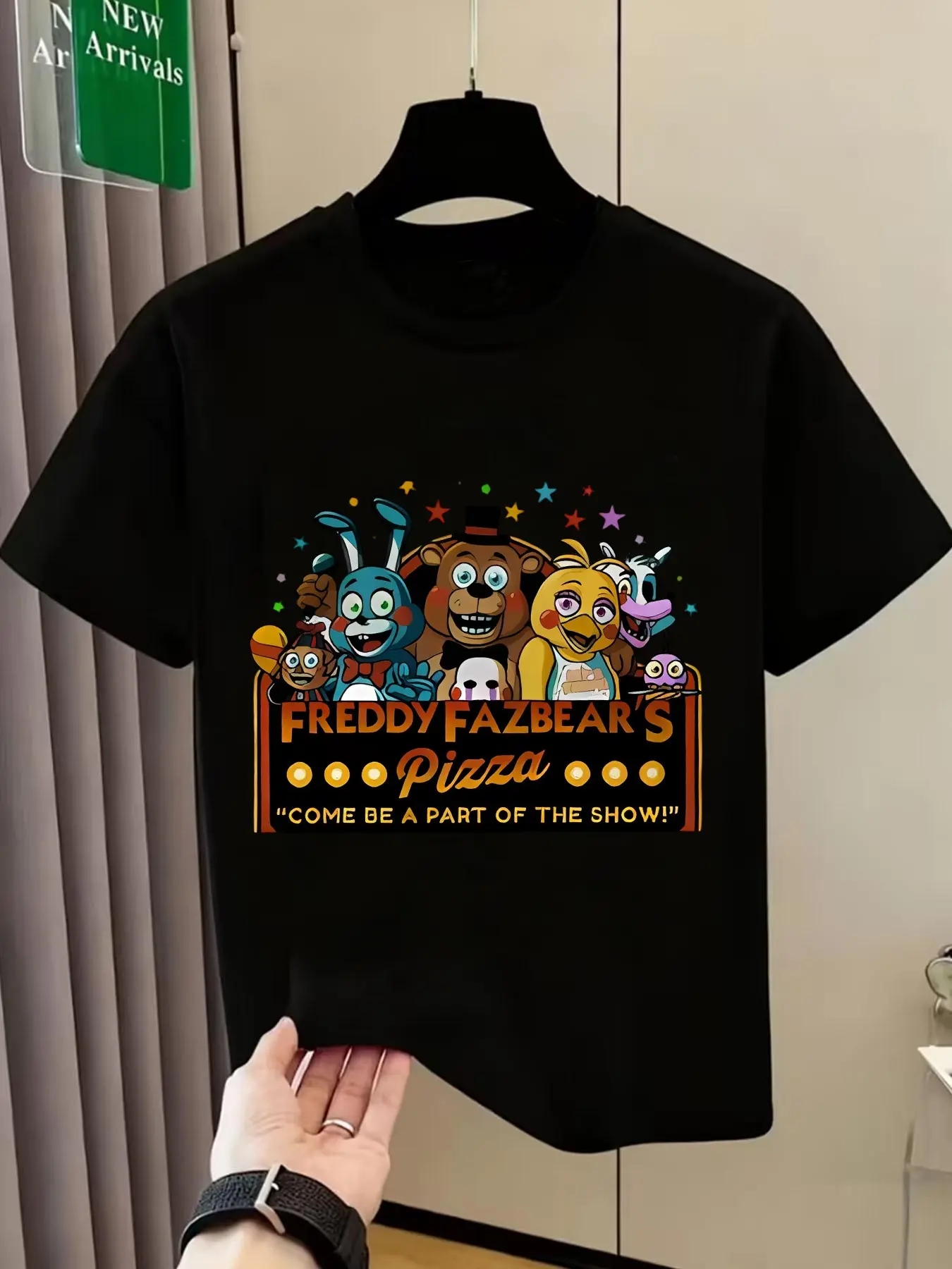 Fnaf Freddy Fazbear Game-Related Printed Short-Sleeved T-Shirt. A New Summer Style Casual And Fashionable Comfortable Multi-Purpose Top For Boys And Girls. The Ideal Gift Choice. Funny Graphic Tee. Funny Print Shirts