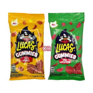 Lucas Gummies Spicy Mango or Watermelon - 2oz Mexican Candy Dulces Mexicanos Gummy Sweet Snack Treat