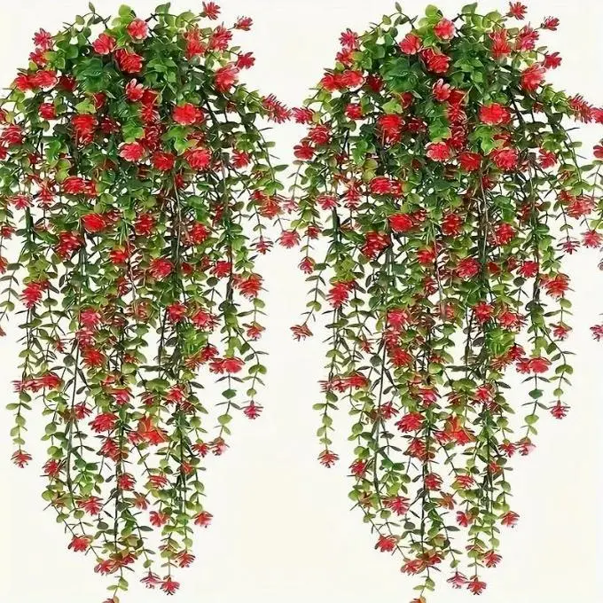 [Christmas Sale] Faux Eucalyptus Hanging Plant UV-resistant Realistic Green Vines Retro Style Outdoor Holiday Decor