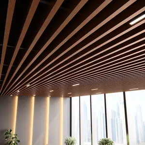Suspended Slatted Wood Ceiling System - Teak