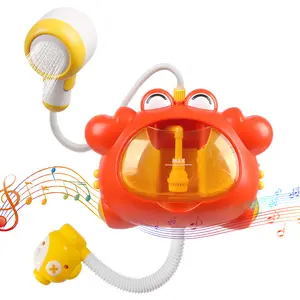 New crab-themed children's bath toy, bathtub shower head, summer outdoor water play toy, with suction cup, cute shower toy Rubber Duck Assortment Sensory Infant bubble machine