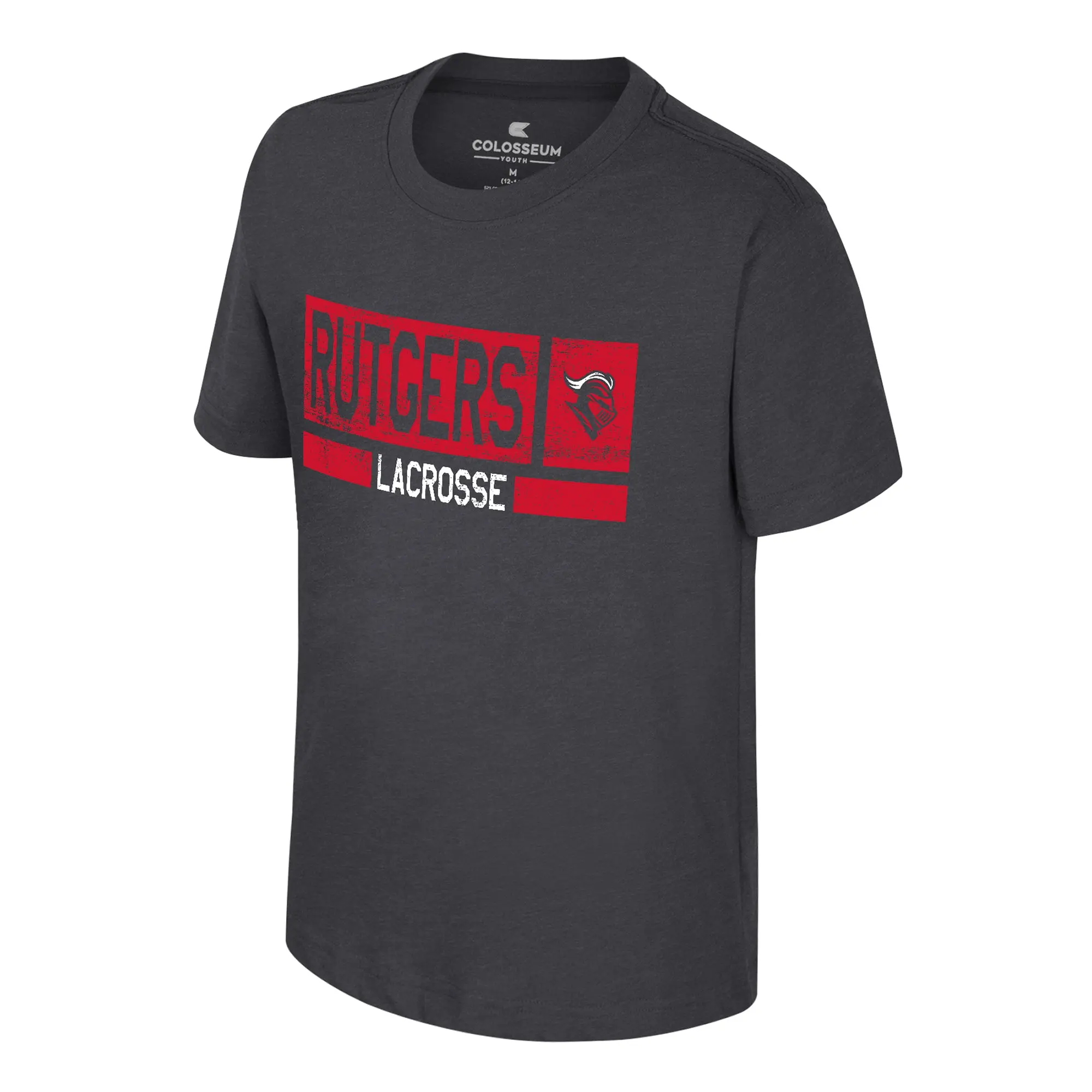 Women's Rutgers Short-Sleeve Cotton-Poly Active Blend Lacrosse T-Shirt, Round Neck, Casual, for Youth Lacrosse Events, Team Color
