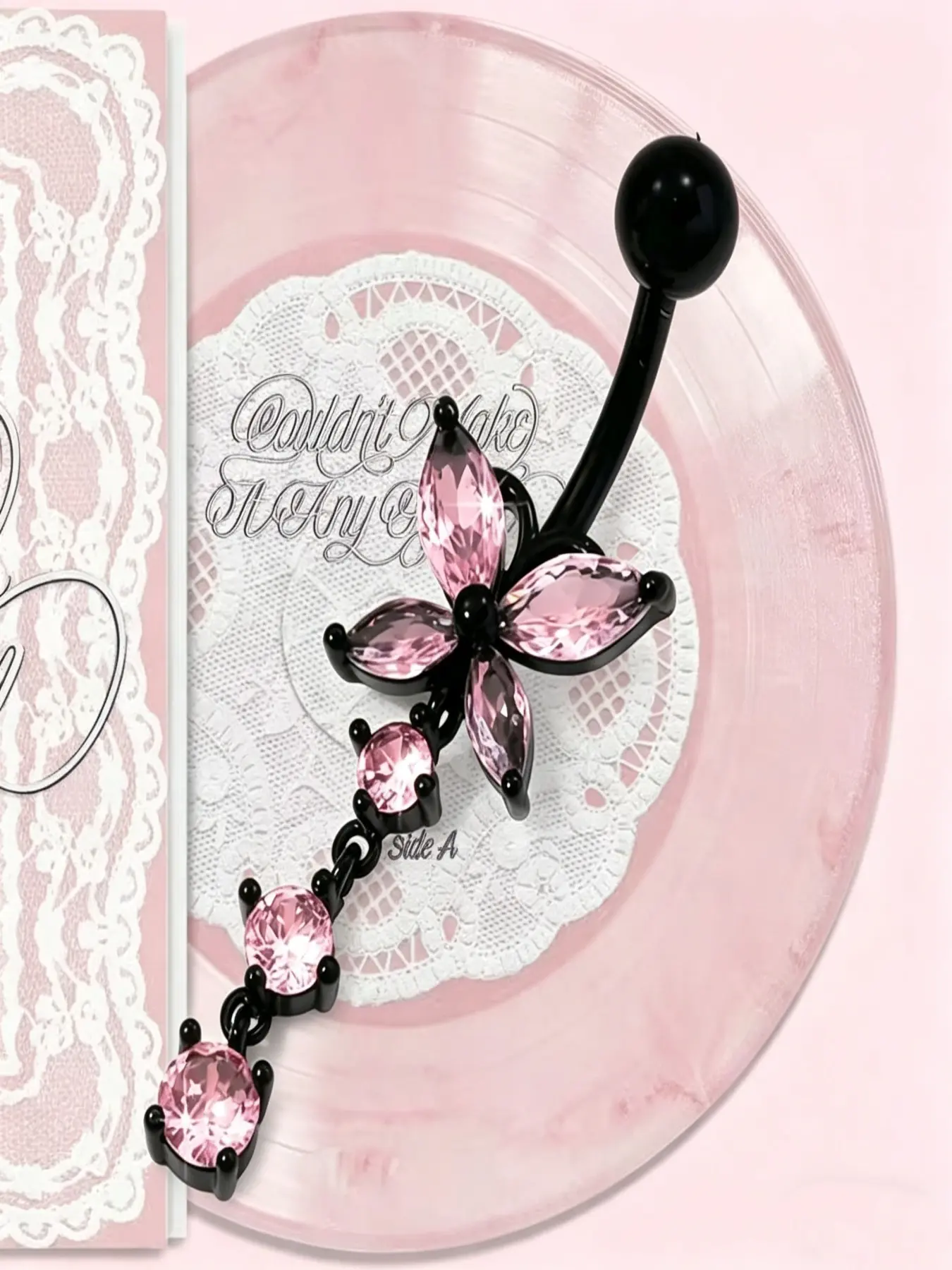 C-Shape Butterfly Belly Button Ring, Detachable Piercing Jewelry, Body Piercing Jewelry, Unisex Sexy Style, All Seasons Fashion Accessory, Navel Piercing Jewelry, Body Jewellery