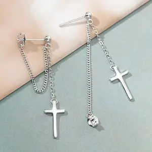 Cross Dangle Drop Earrings