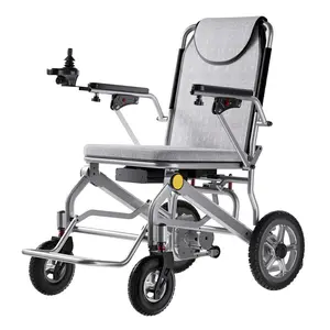Ultralight 38lbs Yet Powerful 500W Motor! Foldable Electric Wheelchair, 350lbs Capacity & 15+ Miles Range, 2-Second Fold All-Terrain Power Chair with Detachable Battery for Adults & Seniors Travel