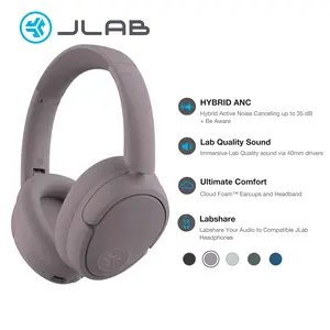 JLab JBuds Lux ANC Wireless Bluetooth Noise Cancelling Headphones with Mics, Adjustable Over-Ear Design, Custom EQ, Be Aware Safety Mode, Foldable, Wired Charging Cable, Compatible with iPhone/Android Devices (Tools and Gadgets, Mens Gifts)