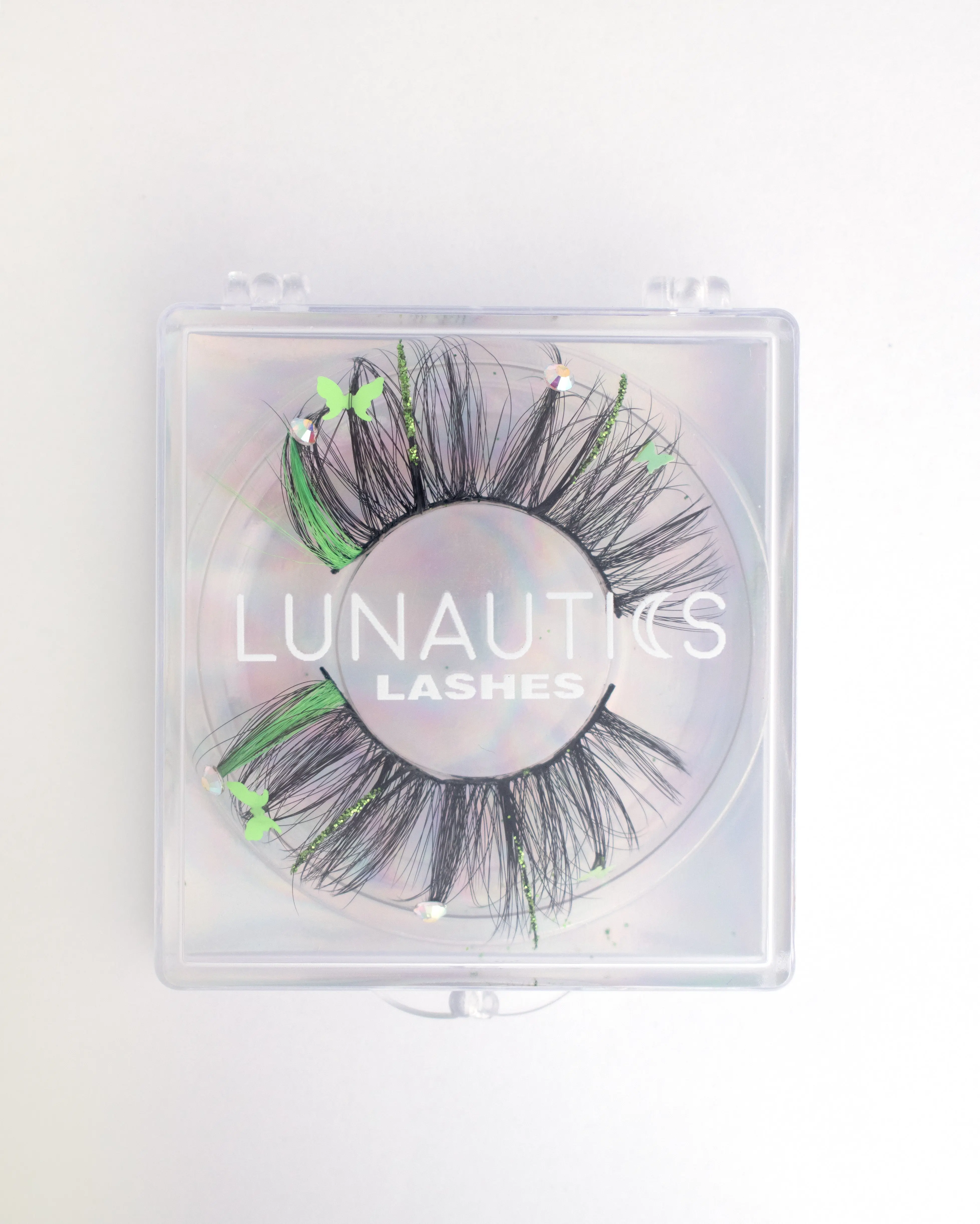 Firefly - Faux Mink Eyelashes with Butterfly and Rhinestone Embellishments