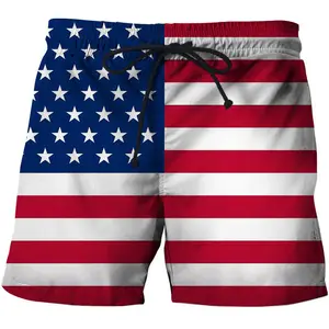 Swim Trunks Mens Medium Summer Menswear Creative Flag 3d Printed Beach Pants Fashion Casual Straight Shorts Short Board Praia
