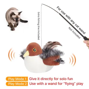 Potaroma Cat Toys Flapping Bird, Lifelike Chirping Cat Kicker, Rechargeable Touch Activated Interactive Kitten Toy Potaroma Cat Toys Flapping Bird, Lifelike Chirping Cat Kicker, Rechargeable Touch Activated Interactive Kitten Toy