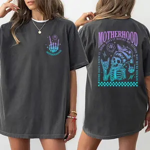 Motherhood Some Days I Rock It Shirt, Motherhood Rock Skeleton Graphic Printed T-shirt, Rockin' Mom Life Shirt, Mama Shirt, Gifts For Mom, Mom Womenswear Daily Basic Outfits Comfort Fit, Mom Women Tops Chic Style