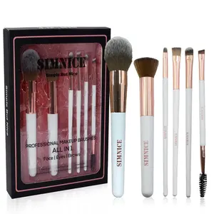 Professional Makeup Brush Set — 6Pcs Foundation Concealer Eye Shadows Makeup Brushes,Eyebrow Power Make Up Brush Kit,Travel Cosmetics Face Makeup Brushes For Women