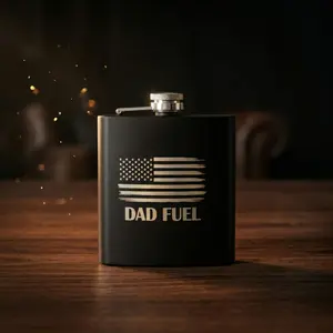 Dad Fuel Flask 6oz | Engraved Gift for Dad