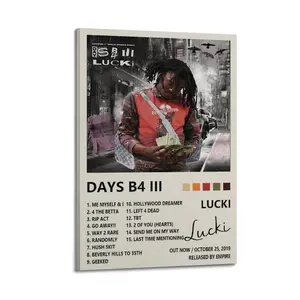 Days B4 Iii Lucki Poster for Bedroom Aesthetic Canvas Wall Art Living Room Posters Painting Picture Print Modern Family Decor Artist Bathroom Poster