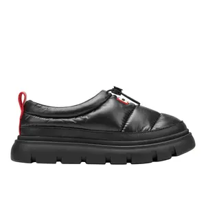 Hunter Womens Madi Insulated Water Resistant Slip-On Mules Casual Slippers Casual - Black