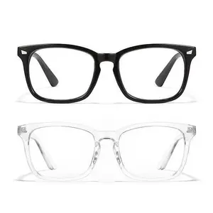 Square-Framed PC Glasses for Men, High Quality Classic Eyewear for Face Shapes, Durable Blue Light Protection for Gaming & Daily Reading, Glasses For Face Shapes