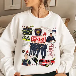 9-1-1 Television Show Shirt Evan Buckley Sweatshirt Bobby Nash Shirt Movie Tee 911 Movie merican TV Series Shirt