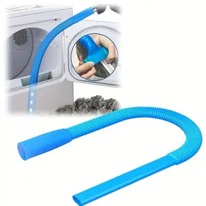 Dryer Vent Cleaning Hose with Elastic Connector, Flexible Thread Removal Attachment, Compatible with Most Brands, High Strength Plastic, Home Cleaning Tool