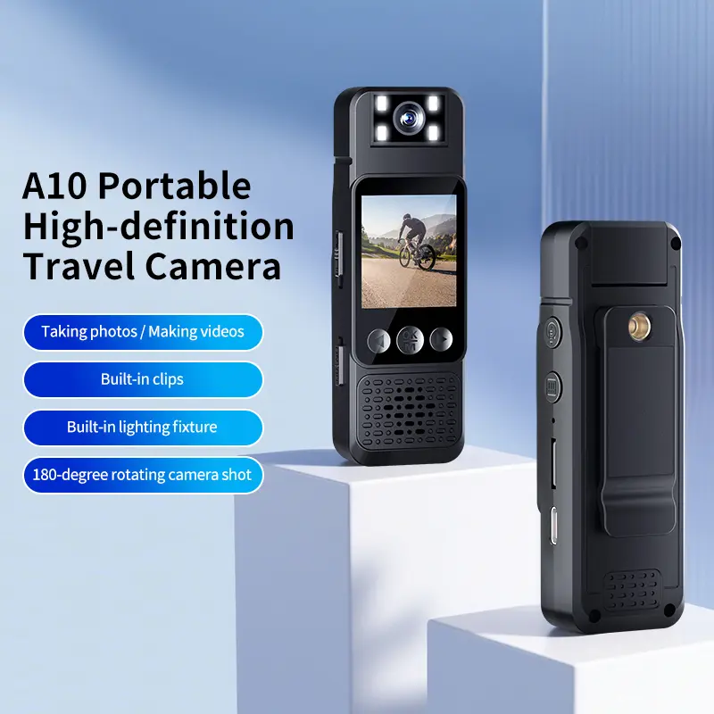 1080P all-in-one video recording and capturing camera, small wearable camera, suitable for travel, cycling, work safety and police law enforcement portable cameras