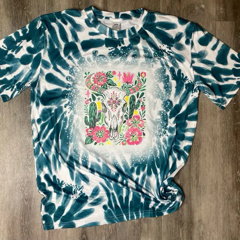 Bleach tie-dye sublimation shirt