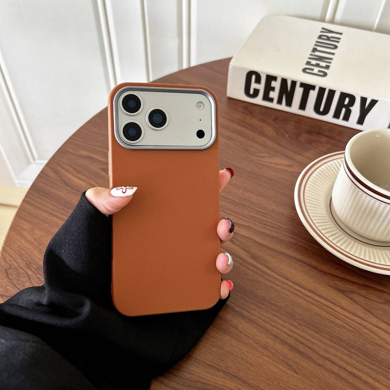 Luxury Leather Texture Case for iPhone 17 16 15 14 13 12 11 X/XS Pro Max Plus, Shockproof Anti-Drop Full Lens Protection, Dirt Resistant Stylish Protective Cover Perfect Gift for Her/Him