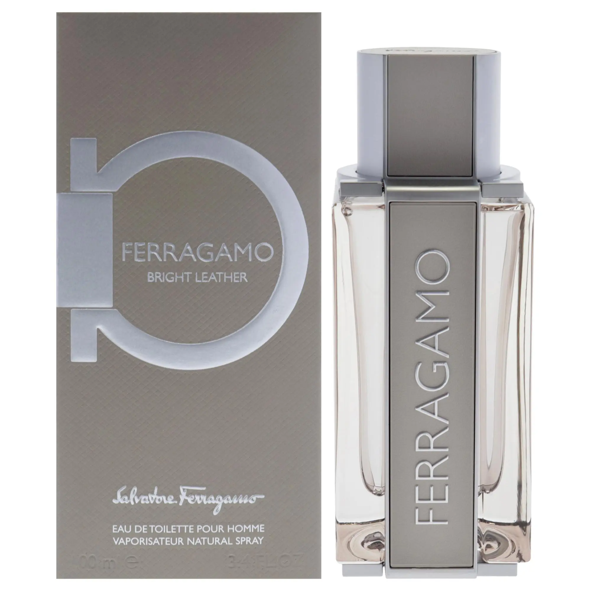 Salvatore Ferragamo Bright Leather Classic Men's Fragrance - 3.4 oz EDT Spray, Single Bottle, All Seasons Unisex Fragrance