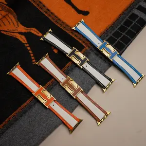 CRAZYGRASS Premium Adjustable  Luxe Canvas & Leather Magnetic Watch Band Chic & Versatile Strap for Women Girl Magnetic Clasp  Fits AW Seres1- 11 SE Uitra For 38-49mm Smart Watch 【Watch Not Included】 Wearable