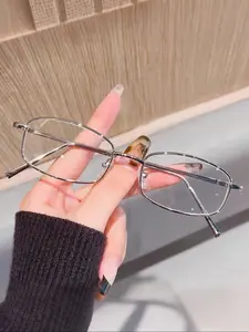 Japanese Style Eyeglasses Frame, Long Narrow Rectangular Flat Lenses, Fashionable Unisex Design, Perfect for Daily Wear, Classic Rectangle Frame