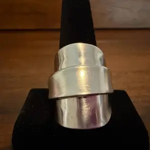 Silver Plated Saddle Spoon Ring Size 10.5