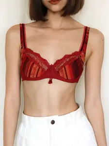 NWT TRIBAL PRINT FRENCH DESIGNER BRALETTE - (32B/34A/30C)