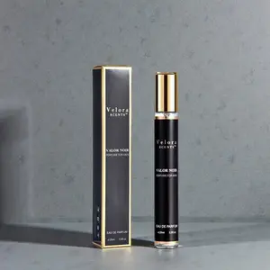 Velora Scents Valor Noir Men's Eau de Parfum 25ml Aromatic Lemon Lavender Vanilla Scent Deep Masculine Fragrance Long Lasting 6-7+ Hours Edp Perfume Spray Concentrated Oil Perfume Body Perfume sweet
