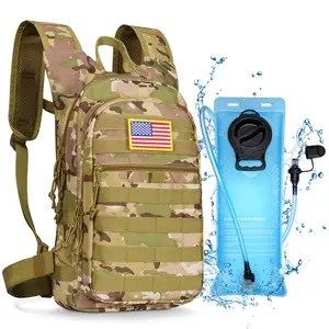 Tactical Hydration Backpack with 3L TPU Water Bladder, Molle Lightweight Large Capacity Water Backpacks for Men Women, Hydration Water Pack for Hiking, Hunting, Camping and Running