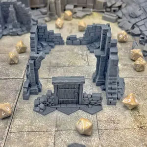 Dragon & Dungeon Terrain Ruins Wall Model Kit, Detailed Wall Models, Tabletop Role Playing Game Accessory, Perfect Gift for 14+ Rpg Enthusiasts, Compatible with Fantasy Rpg