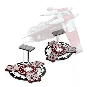 Acrylic Display Stand for Star Wars The Clone Wars Coruscant Guard Gunship, Display Bracket compatible with 75354 (Only Stand, Model Not Included)