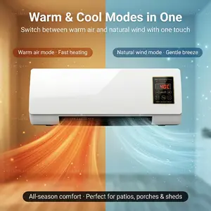 TazTir  Energy Efficient Wall Mounted All-Season Hot/Cold Modes PTC Fast Heating Remote & Touch Dual Control For Garage Bedroom Office Pet House Heater For Garage