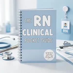 RN Clinical Pocket Guide | Spiral Bound Nursing Reference Book with Clinical Notes, Lab Values, Assessment Reminders, Pharmacology Basics, Bedside Care Tips, Checklists for Nursing Students New Nurses
