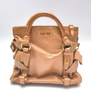 Pre-owned miu miu cowhide Shoulder Bags brown calfskin handbag