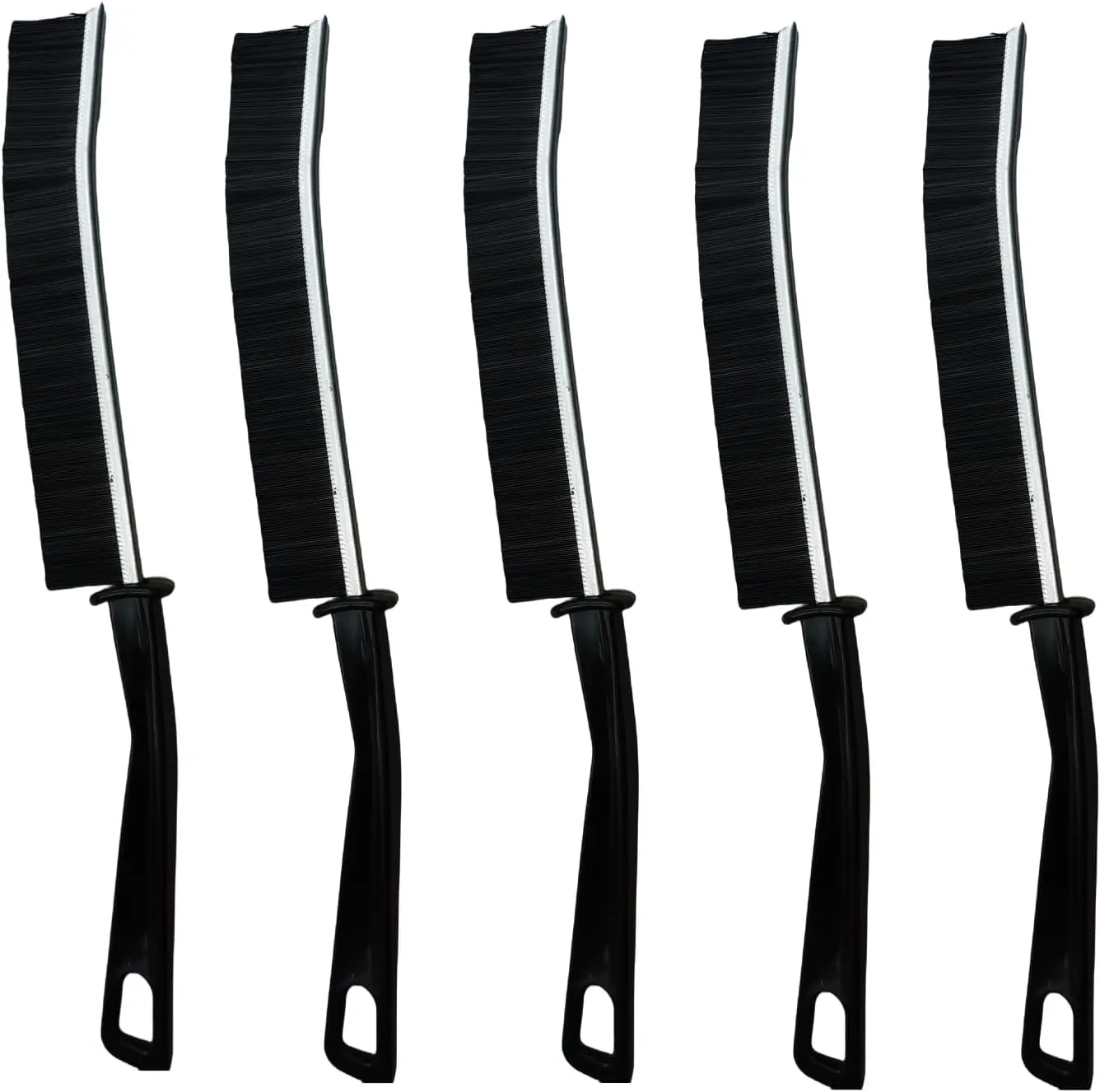 5 crevices cleaning brushes, slender flat arc-shaped brushes, suitable for narrow gaps, deep crevices and small Spaces. Durable and highly elastic material, easy to clean, no residue, kitchen and bathroom cleaning tools