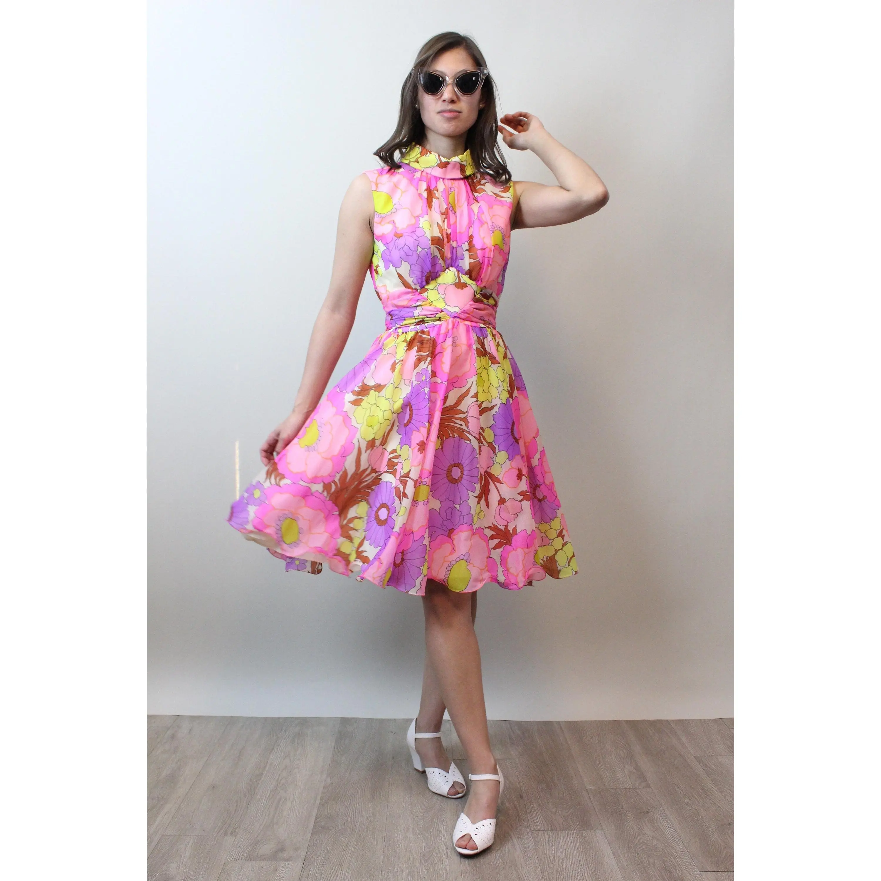 1960s COCO california chiffon dress xs | new spring