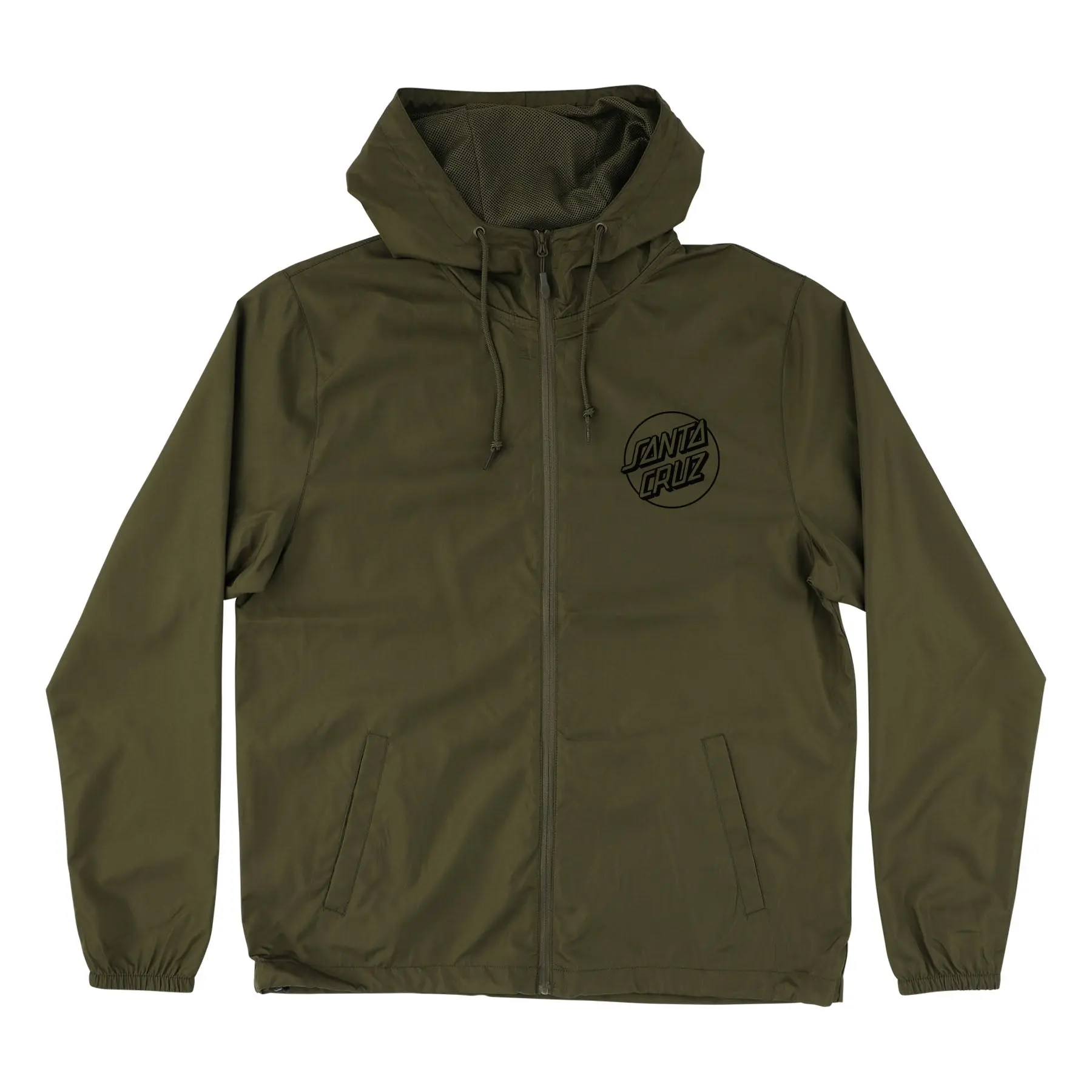 Opus Dot Chest Mens Santa Cruz Hooded Windbreaker