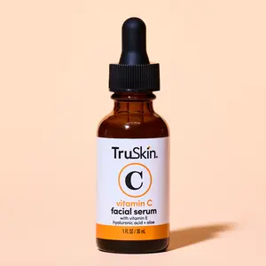 TruSkin Vitamin C Brightening Serum with Aloe, Jojoba Oil, and Hyaluronic Acid for Glowing Skin + FREE Retinol Serum Mini - TikTok Exclusive