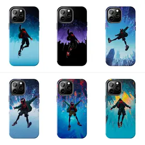 Spid3r M@n Miles Morales Phone Cases Cover Retro Comic Book Spider Web Graphic Cover Phone Case for iPhone 17-7 Pro Max Plus & Samsung Galaxy S25-S21 Ultra Plus Accessories Protection unisex funny