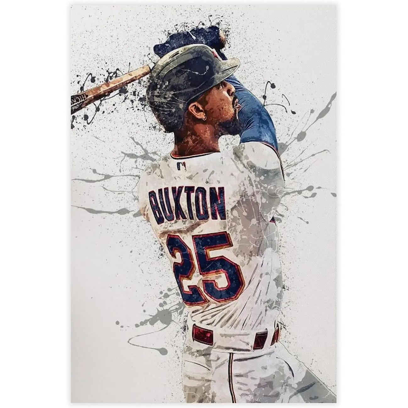 Byron Buxton Baseball Canvas Poster, Customizable Multi-Size Home Decor for Bedroom & Office, Sports-Themed Wall Art Gift
