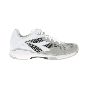 diadora Womens Speed Competition 7 Plus Ag Tennis Sneakers Shoes - Grey, White
