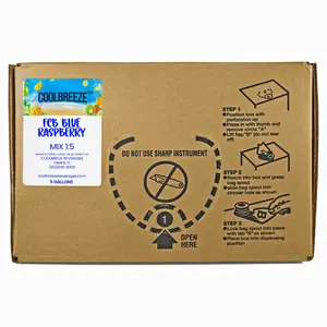 Coolbreeze® Beverages 5 Gallon Bag-In-Box Frozen Carbonated Beverage Frozen Drink Machine Mix - Blue Raspberry Slush