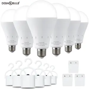 DEBAOBULB Warrenty Brand Cool White 9W 1200mAh Rechargeable LED Light Bulb with Hook for Home Power Failure & Outdoor Use 6000K Energy Efficient Emergency Lighting Outdoorfun  summergarden