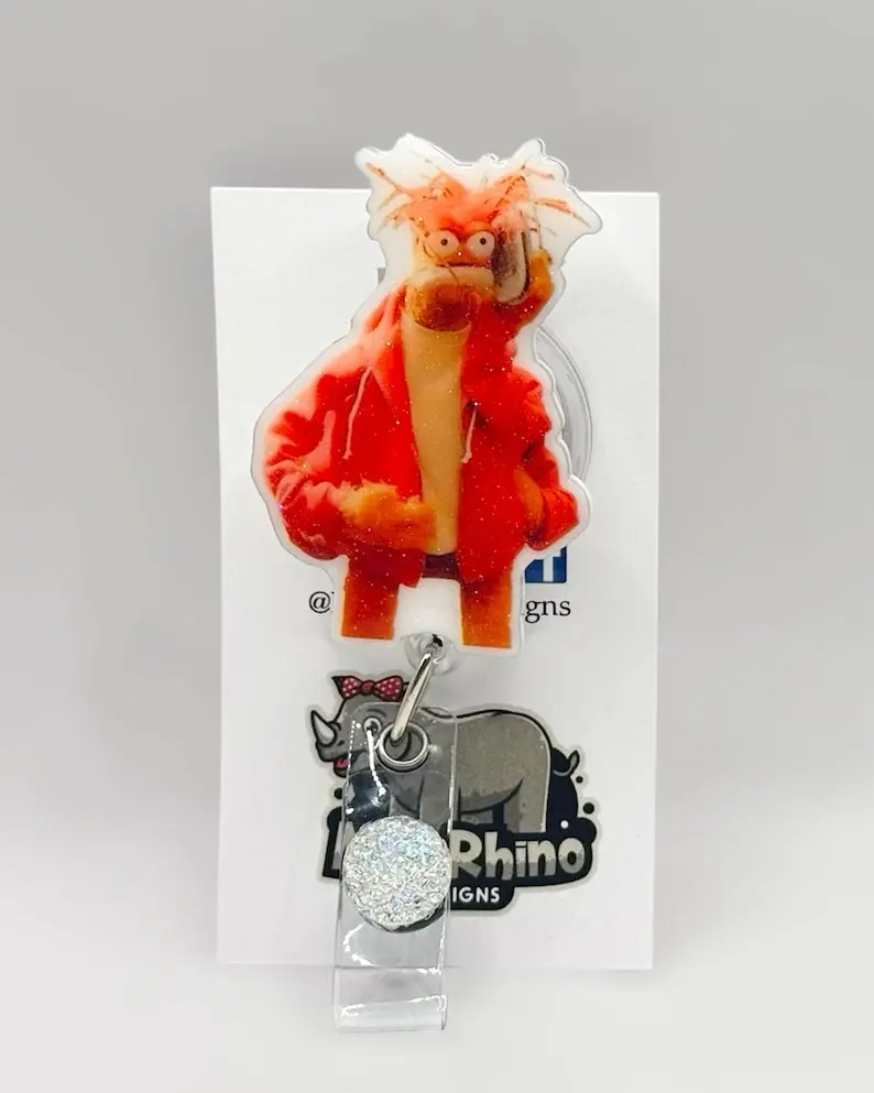 Pepe Meme Handmade Retractable Badge Reel: Nurse/Teacher ID
