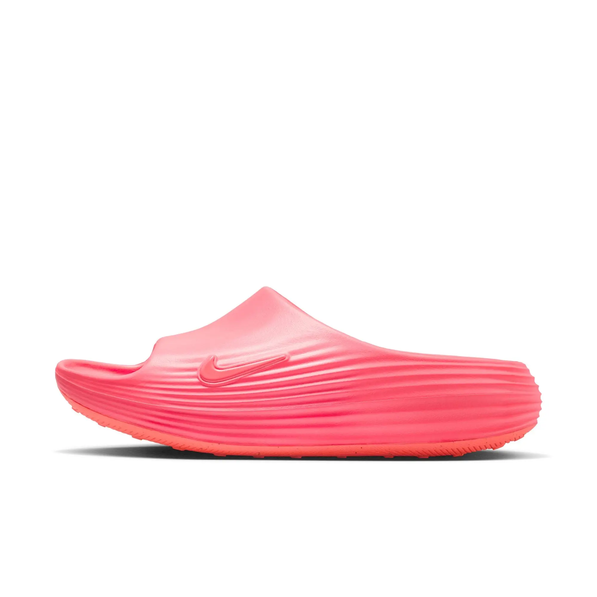 Women's ReactX Foam Recovery Slides - Open Toe Comfort Shoe with a Grippy Rubber Outsole for Post-Workout Relief, Footwear, Soft, Slip On, Nonslip Women's Fashion Slippers, Grip On Slick Surfaces, Responsive, Hv4484-801, Flexible, Wide, Clog Slides Women'