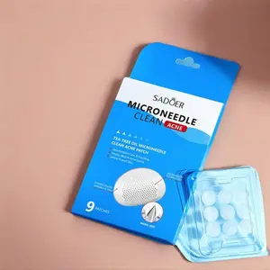 Sadoer Tea Tree Oil Acne Treatment Micro Needle Patch, Invisible Cover Scar Removal Skin Care, Water Gel Material, 1 Unit, Acne Pimple Patch