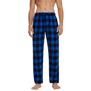 Masgoo Men’s Soft Woven Cotton Pajama Pants, Long Pajama Bottoms with Drawstring and Pockets